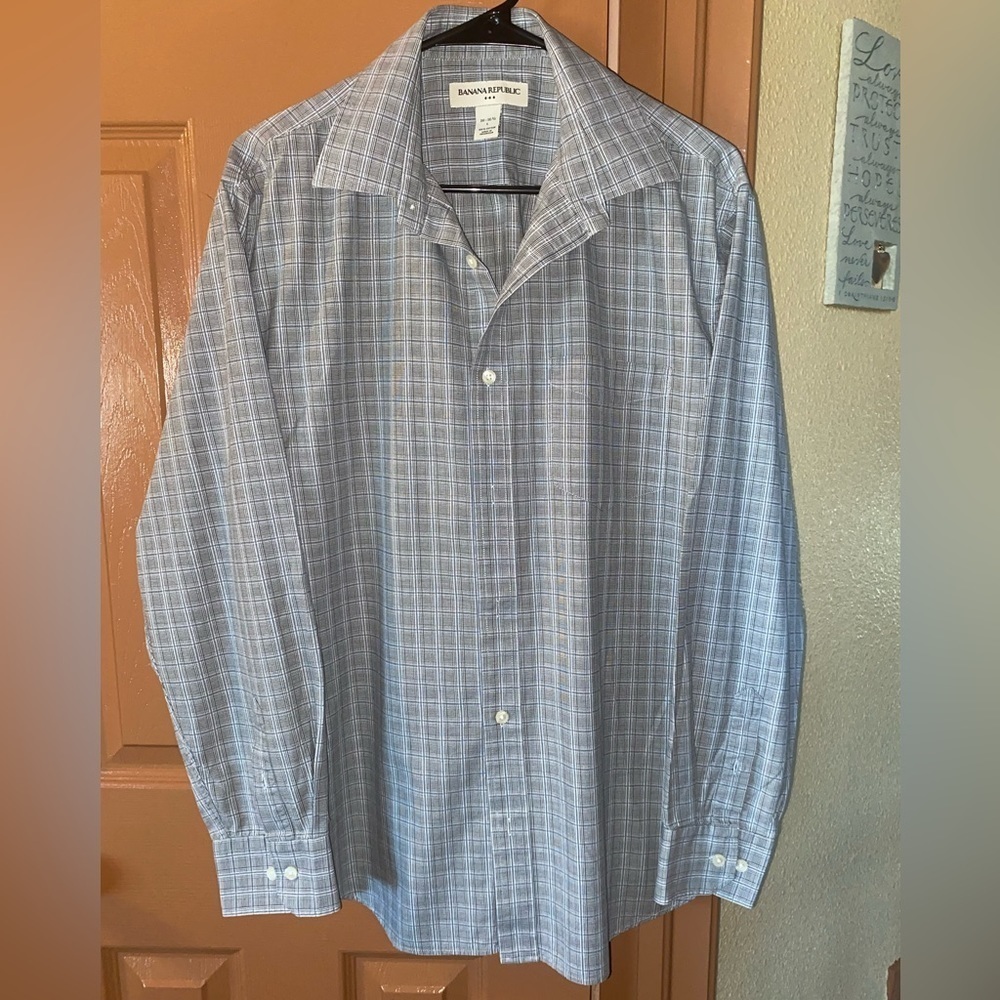EUC - Mens Large Banana Republic Dress Shirt